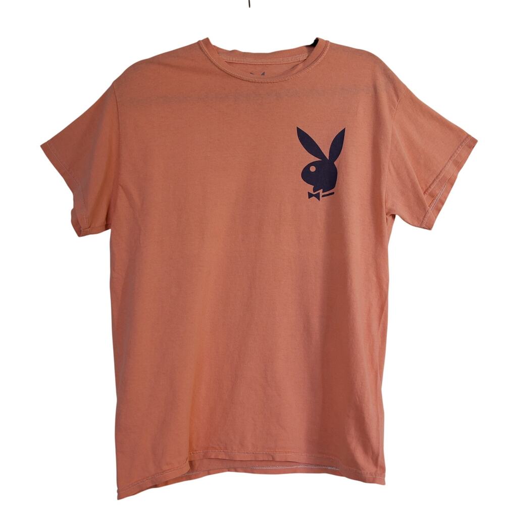 PLAYBOY salmon Graphic T-shirt size M